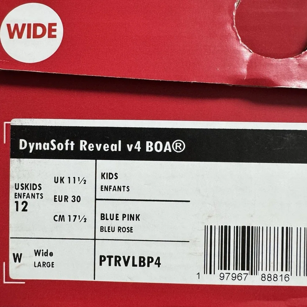 New Balance DynaSoft Reveal v4 BOA Grey Blue PTRVLBP4 Brand New Size 12 WIDE